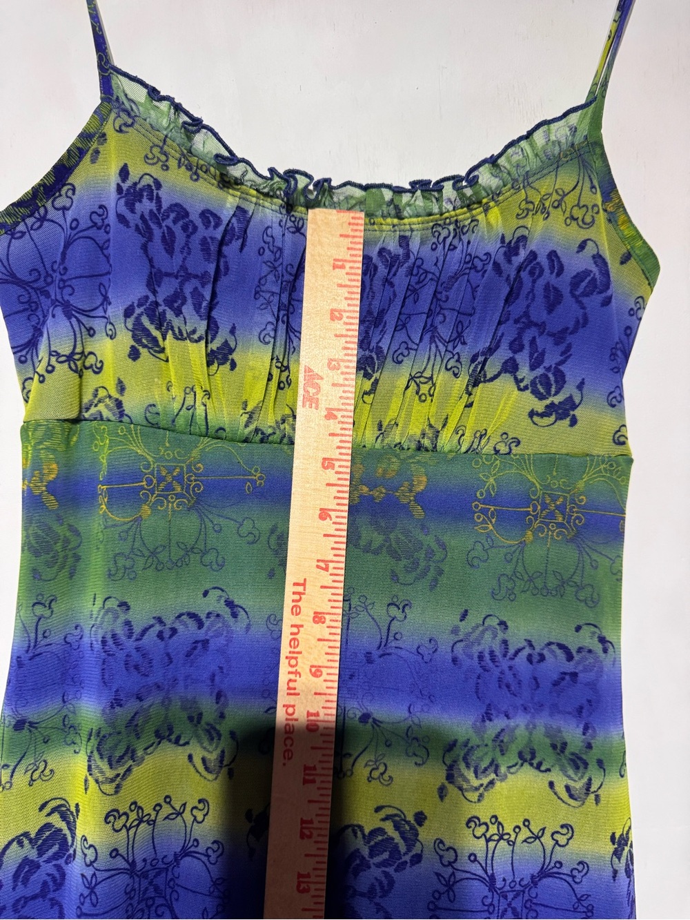 California Concept Y2K Blue & Green Whimsy Dress - Picture 6 of 9